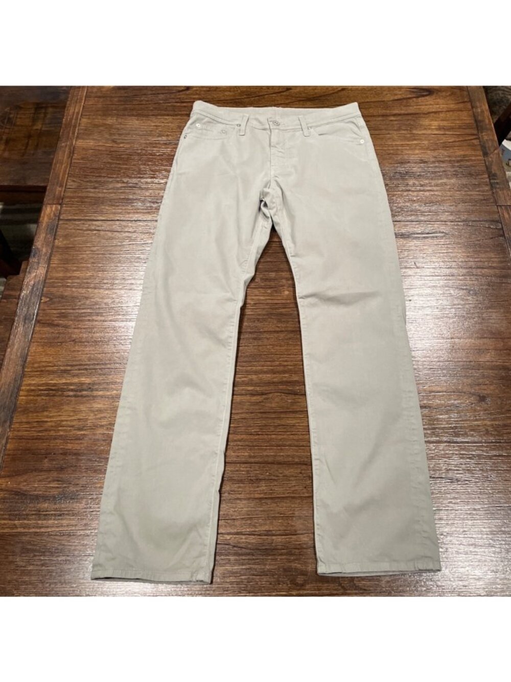 AG Graduate Tailored Pant 32x31.5 SUD Pale Green Office Workwear Stretch Trouser